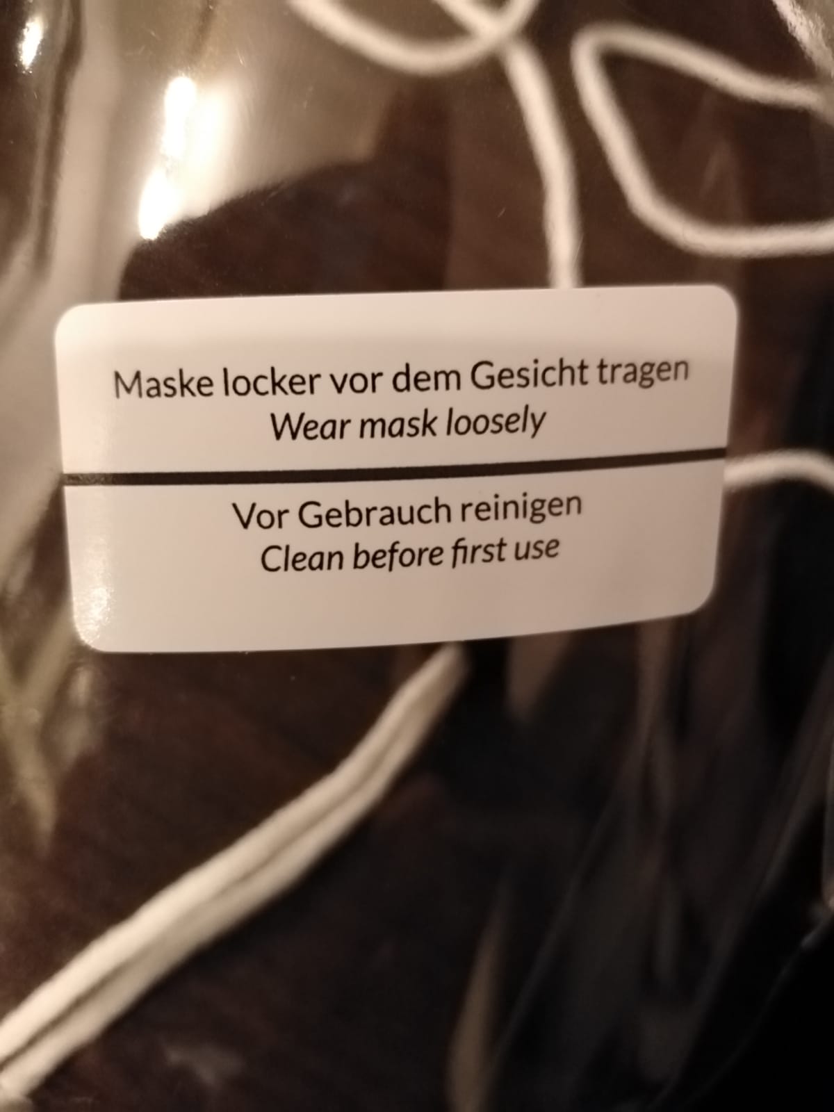 Gebrauchsanweisung für die Transparente Maske